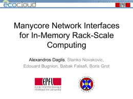 Manycore Network Interfaces for In-Memory