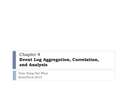 Chapter 8 Event Log Aggregation, Correlation, and Analysis