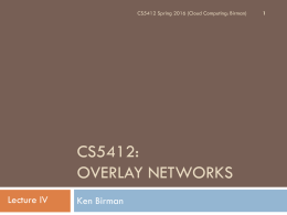 CS5412 - Cornell Computer Science