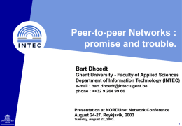 Presentation - NORDUnet Networking Conferences