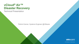 vCloud Air Disaster Recovery (PowerPoint)