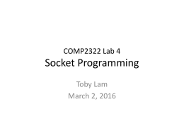 COMP2322 Lab 4 Socket Programming