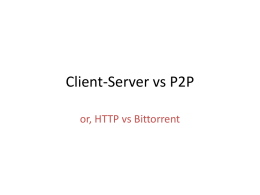 Client-Server vs P2P