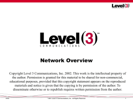 Level (3) - Educause