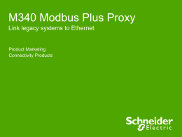 Ethernet Modbus Plus Proxy M340