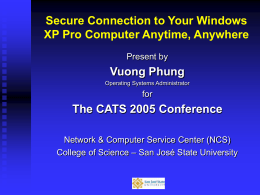 Secure Connection to Your Windows XP Pro