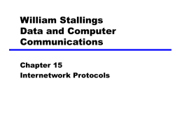 15. Inter-network Protocols