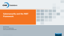 Cybersecurity and the NIST Framework