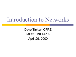 Introduction to Networks - MISST Collaboration Site
