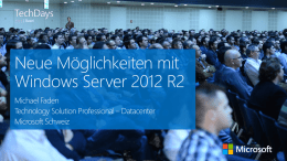Windows Server 2012 R2 Investments - Center