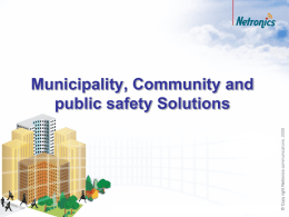 Municipality and public safety applications