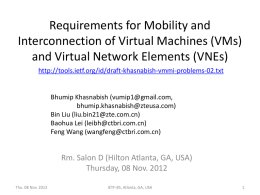 Requirements for Mobility and Interconnection of Virtual