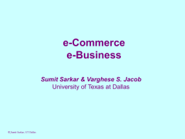 IAE - L9: eCommerce - The University of Texas at Dallas