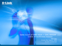 Wireless Switch Sales Guide - D-Link