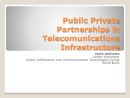 Public Private Partnerships in Telecomunications