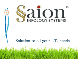 eBroucher - Saion Infology Systems