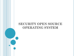 FREE AND OPEN SOURCE OPERATING SYSTEM