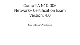CompTIA N10-006 Network+ Certification Exam Version: 4.0