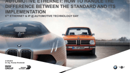 Automotive Ethernet - The IEEE Standards Association