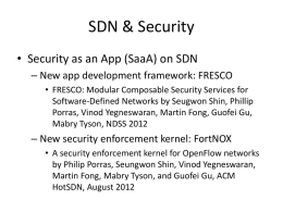 SDN and Security