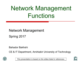 Network Management Functions