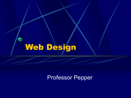 Web Design Intro