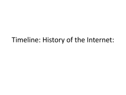 Timeline: History of the Internet