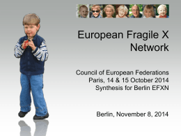 European Fragile X Network - MOSAÏQUES