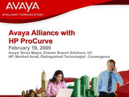 Avaya UC and HP ProCurve