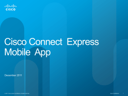 Cisco connect Express-launch info