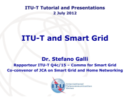 ITU-T and Smart Grid