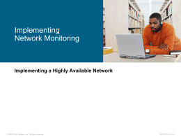 Implementing Network Monitoring