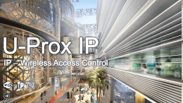 Presentation - U-Prox IP Access Control System