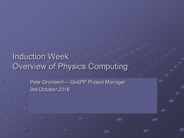 Overview of PP computing 2016