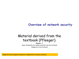 Overview of network security