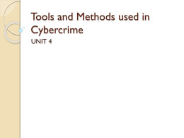 Tools and Methods used in Cybercrime