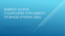 Energy active composites for energy storage technology