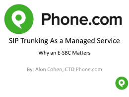 SIP Trunking As a Managed Service