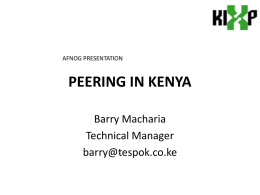 peering in kenya