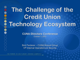The Credit Union Technology Ecosystem