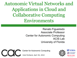 The Center for Autonomic Computing: Vision, Value and Capabilities
