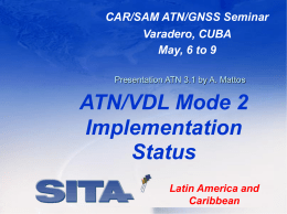CAR/SAR ATN/GNSS Seminar / Seminario ATN/GNSS CAR