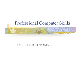 Professional Computer Skills