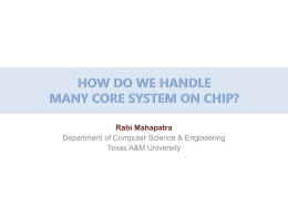 What is Many Core SoC? - Embedded Systems and CoDesign Lab