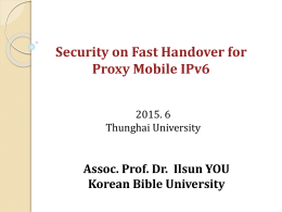 Fast Handover Security ~ (Cont.)
