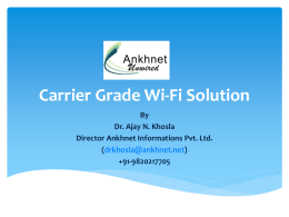 Carrier Grade Wi-Fi Deployment