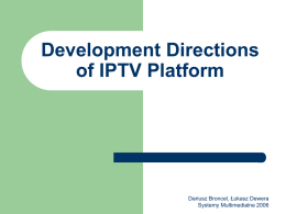 Development directions of IPTV