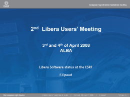 Libera Software status at the ESRF
