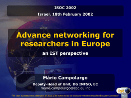 Advanced Networking for Researchers in Europe