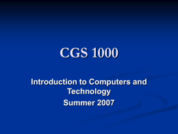 CGS 1000 - the HCC Home Page